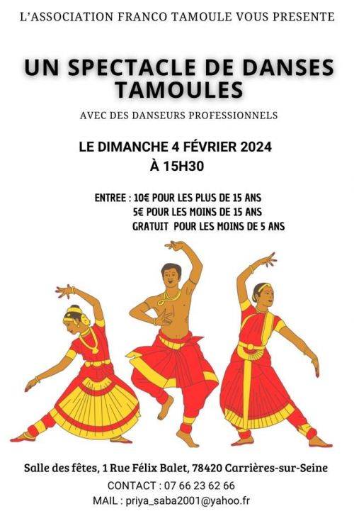 Spectacle de danse tamoules